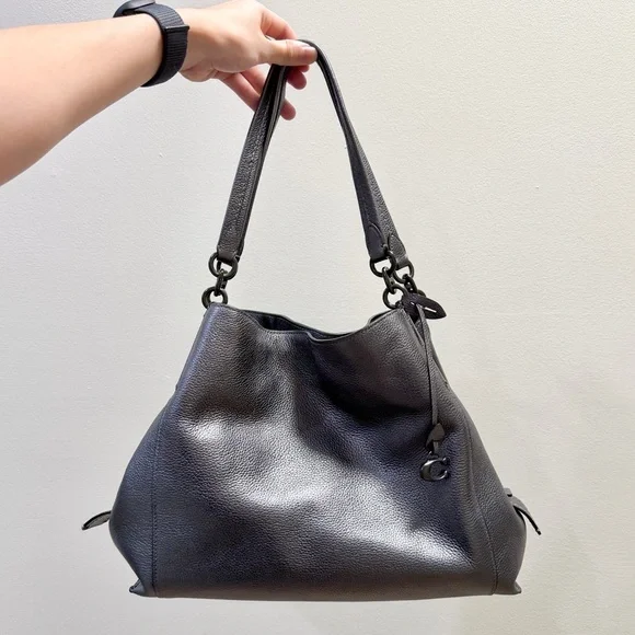 Coach 1941 Metallic Leather Dalton 31 Triple Compartment Shoulder Bag - Picture 1 of 9